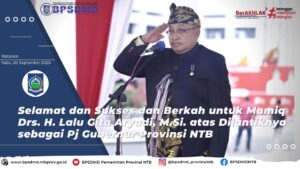 Pelantikan Penjabat Gubernur Nusa Tenggara Barat, Selamat dan Sukses Miq Gita